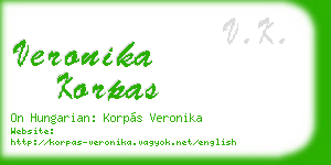 veronika korpas business card